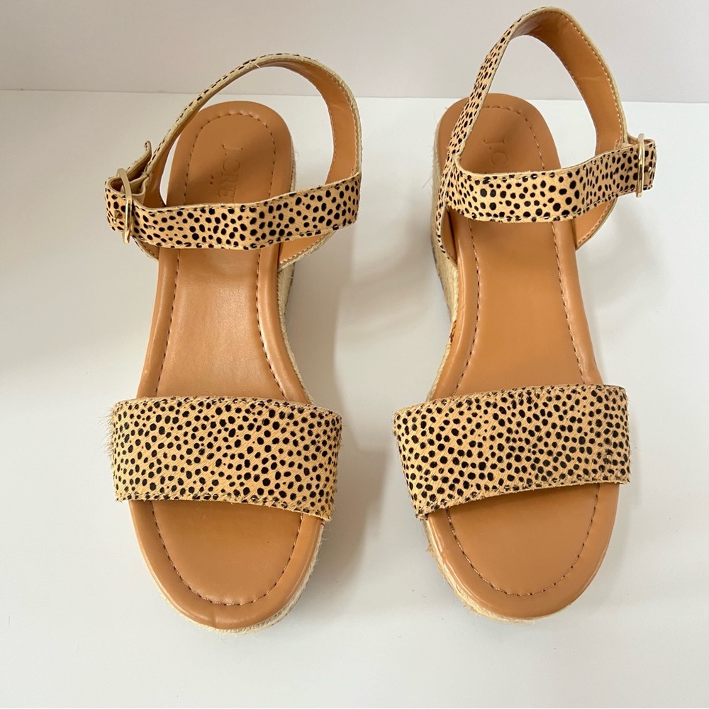 J. Crew Leopard Print Espadrille Size 7.5 - Picture 13 of 16
